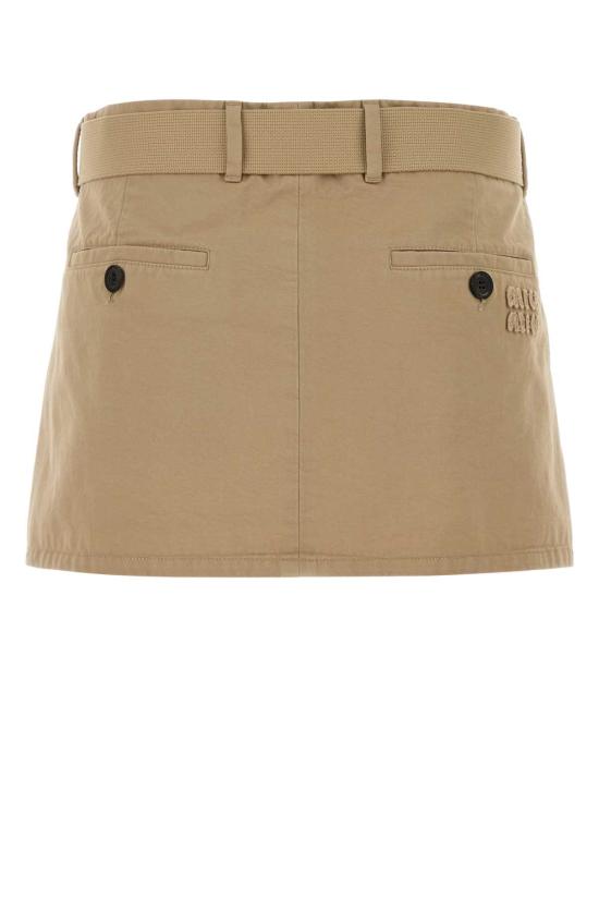 26SS 미우미우 스커트 MG2637SOOO19EK F0006 Beige o Tan - MIU MIU
