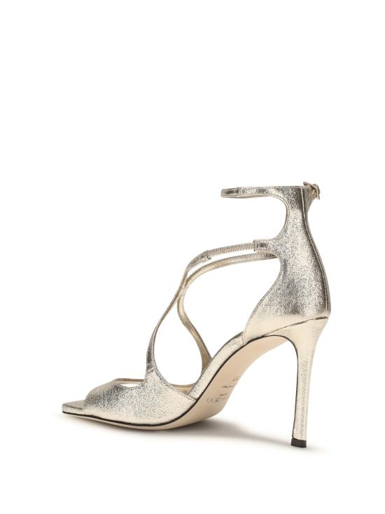  지미추 샌들 아지아 글리터 카프 레더 보스 타우러스  플래티넘 - JIMMY CHOO