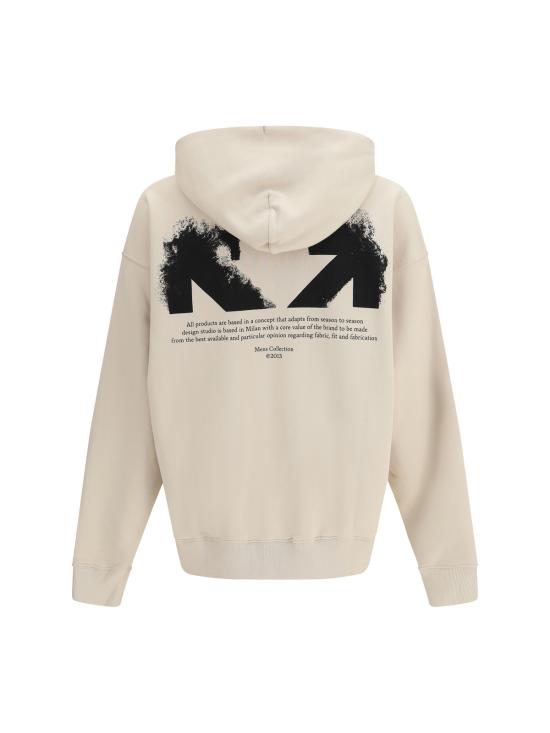  오프화이트 긴팔 티셔츠 하프 애로우 스케이트 후디 퓨미스 스톤 - OFF WHITE