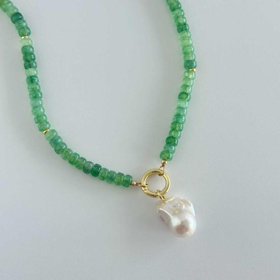  Katie Dean Jewelry 목걸이/팬던트 케이티 딘 주얼리 여신 진주 목걸이 (녹색) - OTHER BRANDS