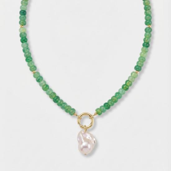 Katie Dean Jewelry 목걸이/팬던트 케이티 딘 주얼리 여신 진주 목걸이 (녹색)
