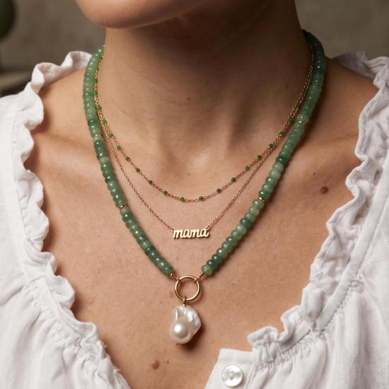  Katie Dean Jewelry 목걸이/팬던트 케이티 딘 주얼리 여신 진주 목걸이 (녹색) - OTHER BRANDS