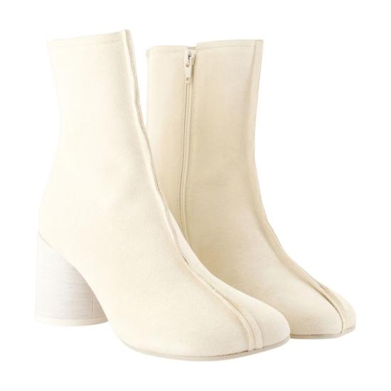 MM6 메종마르지엘라 부츠 메종 마르지엘라 MM6 송아지 가죽 앵클  아이보리 - MM6 MAISON MARGIELA