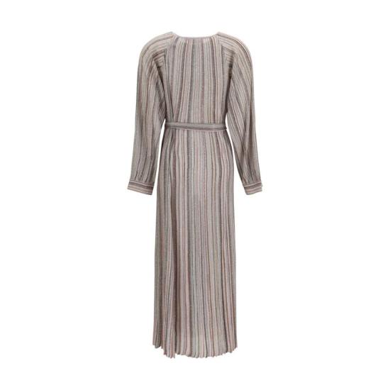 26FW 미소니 롱 원피스 미쏘니 비스코스 롱 드레스 멀티컬러 - MISSONI