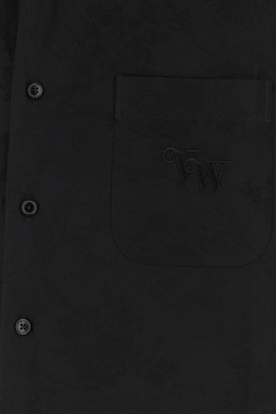  비비안웨스트우드 탑 비비안 웨스트우드 블랙 코튼 셔츠, 꽃무늬 블랙 - VIVIENNE WESTWOOD