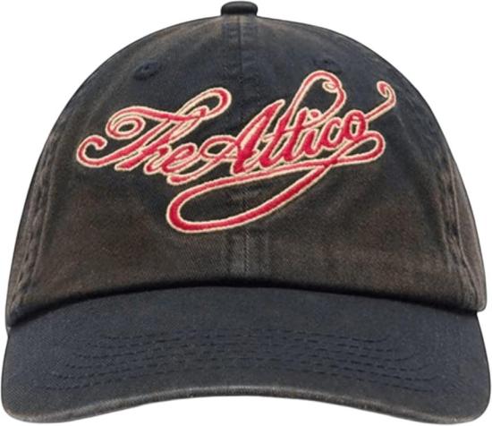 26FW 디 아티코 볼캡 THEATTICO261WAC00041CCC131TA121EMBROIDEREDLOGOCAPCAPSBLACK DONKERGREY