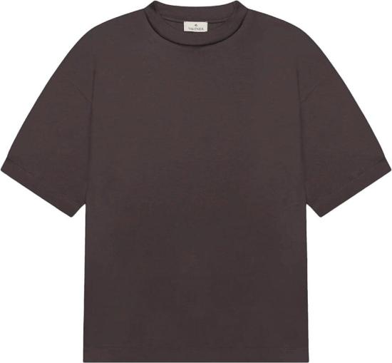26FW 발렌차 탑 INTERLOCKSUPIMAOVERSIZEDTSHIRTASPHALT BROWN