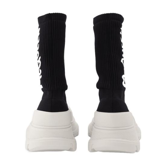  알렉산더 맥퀸 스니커즈 트레드 슬릭  블랙 앤 화이트 - ALEXANDER MCQUEEN