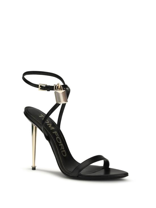 톰포드 샌들 톰 포드 패드락 포인트 힐  블랙 - TOMFORD