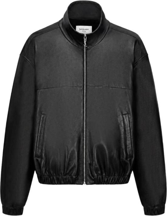 26FW 생로랑 가죽 자켓 A000H9YCOJ21000 BLACK