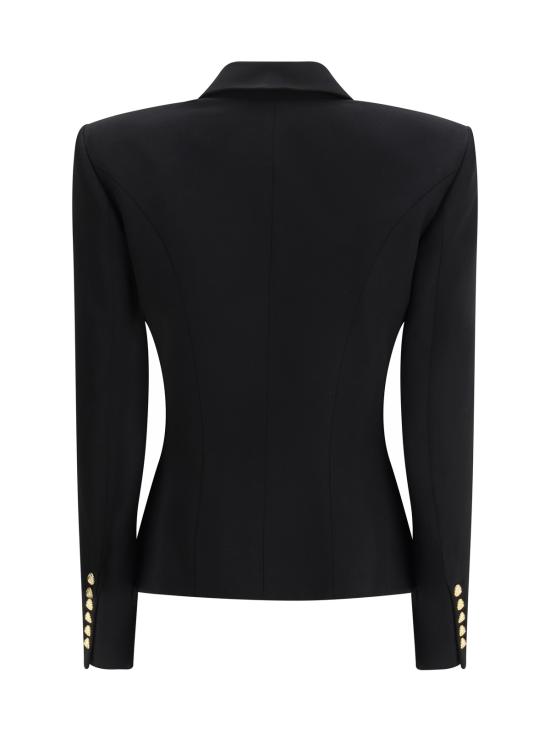  발망 자켓 Balmain 6버튼 핏 그랑 드 푸드르 재킷 느와르 - BALMAIN