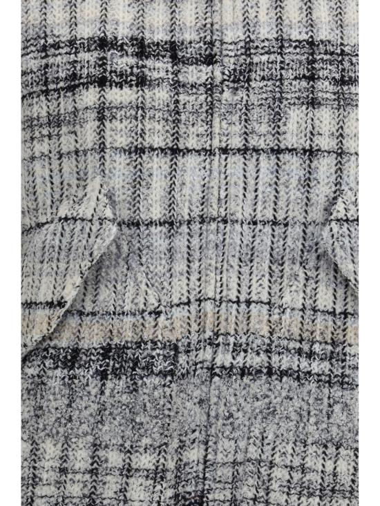  미소니 봄버 자켓 미쏘니 오버사이즈 체크 울 블렌드 봄버 재킷 라이트톤/화이트 - MISSONI