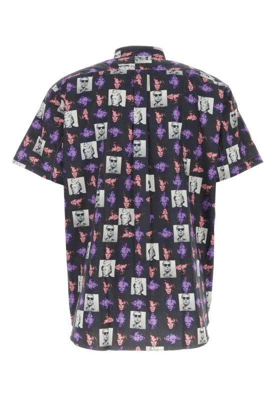 꼼데가르송 반팔 셔츠 Comme Des Garçons 프린트 포플린 - COMME DES GARCONS