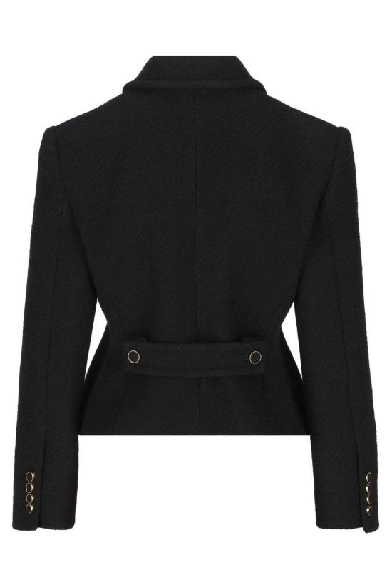  끌로에 자켓 Chloé Veste En Laine 부클레트 재킷 블랙 - CHLOE