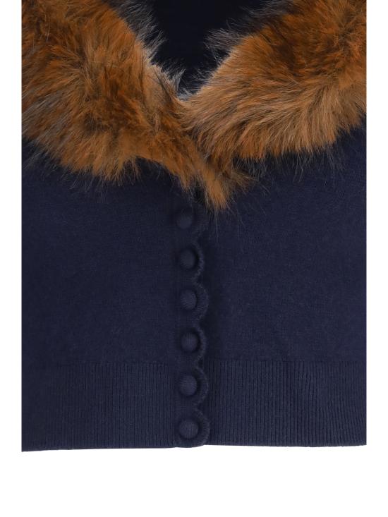 26FW 셀프 포트레이트 스웨터 AW26148CAN NAVY BLUE - SELF PORTRAIT