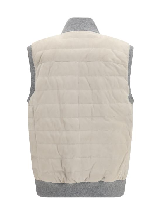 26FW 브루넬로 쿠치넬리 패딩 조끼 MPCLF2098 CYX41 BEIGE - BRUNELLO CUCINELLI