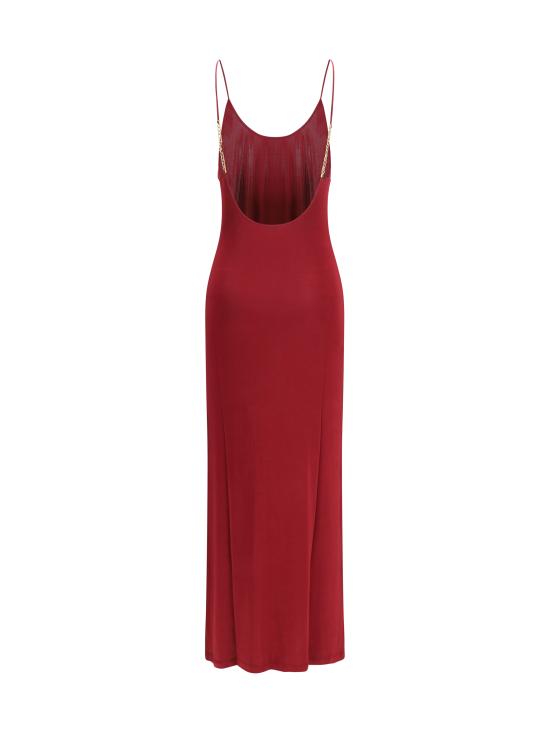 26FW 생로랑 원피스 876792Y38DS 5860 BORDEAUX - SAINT LAURENT