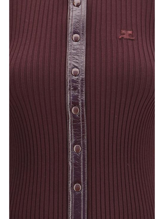26FW 쿠레쥬 스웨터 326MGI056FI0001 4010 BORDEAUX - COURREGES