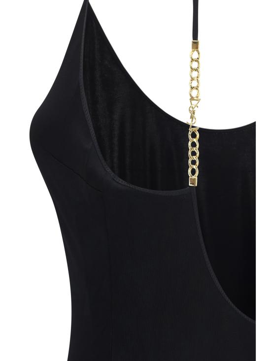 26FW 생로랑 원피스 876792Y38DS 1000 BLACK - SAINT LAURENT