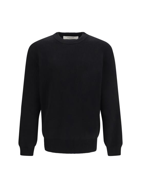 26FW 골든구스 Golden 레터링 밀리터리 크루넥 스웨터 GMP00841P001972 90100 BLACK