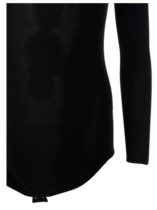  마르지엘라 바디수트 티셔츠 메종  테크니컬 스트레치 저지 보디수트 블랙 - MAISON MARGIELA