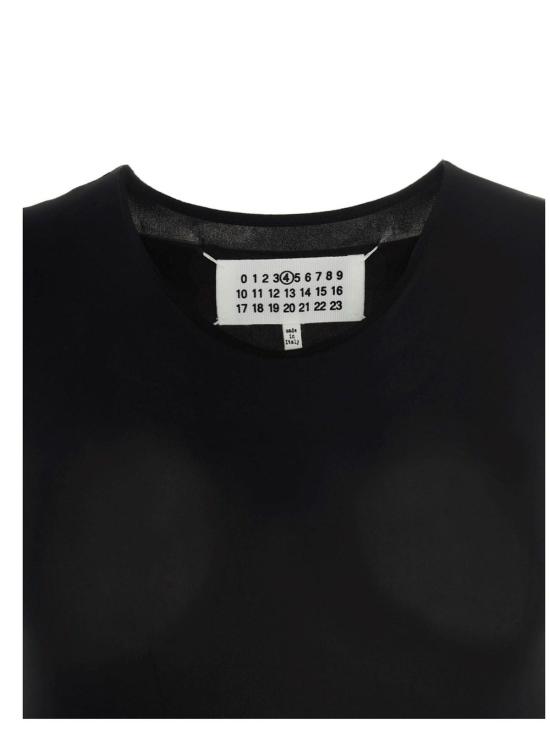 마르지엘라 바디수트 티셔츠 메종  테크니컬 스트레치 저지 보디수트 블랙 - MAISON MARGIELA