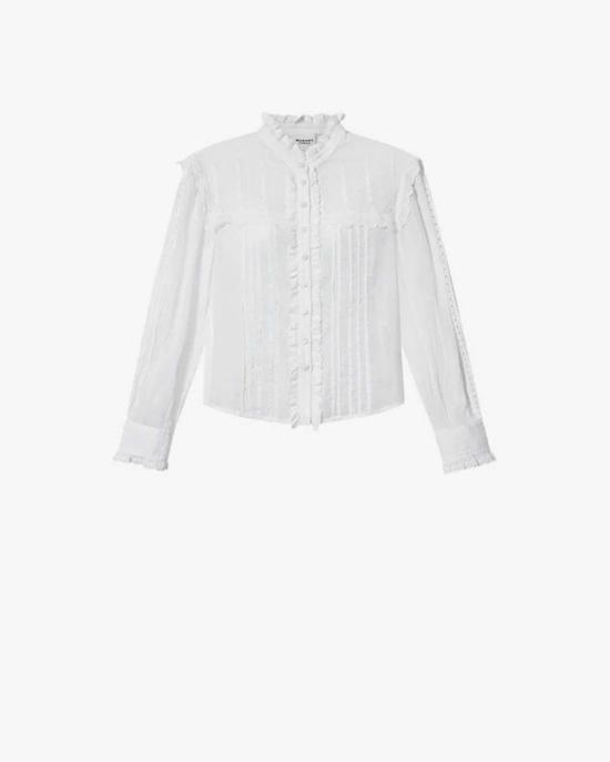  이자벨마랑 셔츠 이자벨 마랑 론지 탑 화이트 - ISABEL MARANT