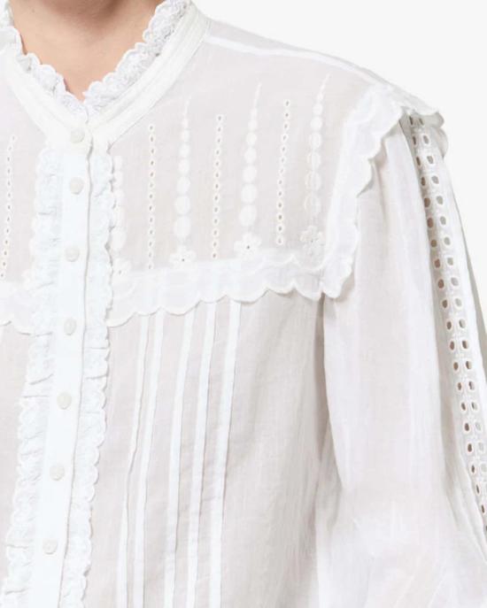 이자벨마랑 셔츠 이자벨 마랑 론지 탑 화이트 - ISABEL MARANT