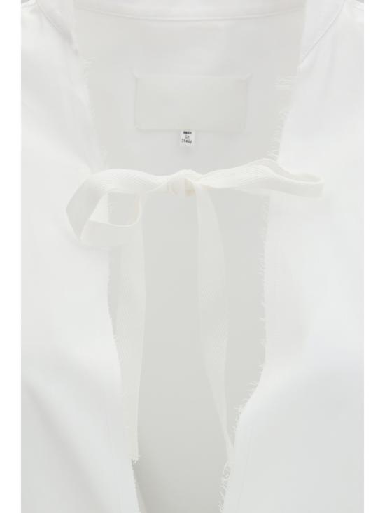  마르지엘라 숏 원피스 메종  로우 엣지 코튼 미니 드레스 화이트 - MAISON MARGIELA