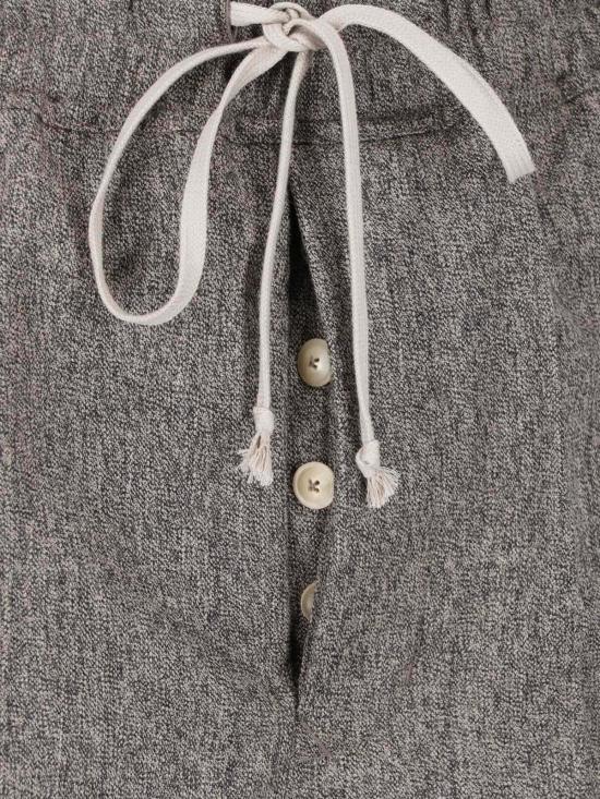  릭 오웬스 스트레이트 팬츠 드로스트링 슬림 롱 팬츠 (그레이) - RICK OWENS