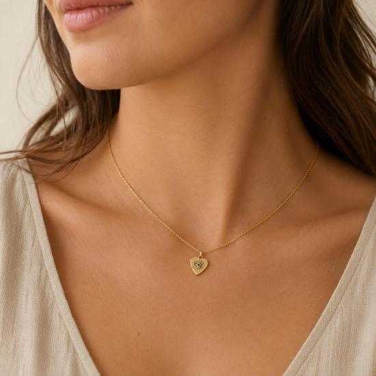  Katie Dean Jewelry 목걸이/팬던트 케이티 딘 주얼리 미니 악마의 눈 하트 목걸이 골드 - OTHER BRANDS
