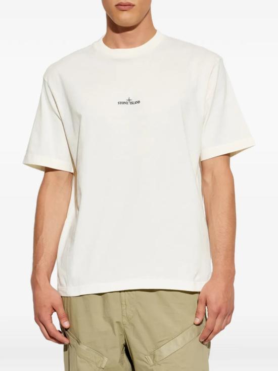 26FW 스톤 아일랜드 그래픽 프린트 오가닉 코튼 반팔 티셔츠 L2S152100001S0534 V0093 IVORY - STONE ISLAND