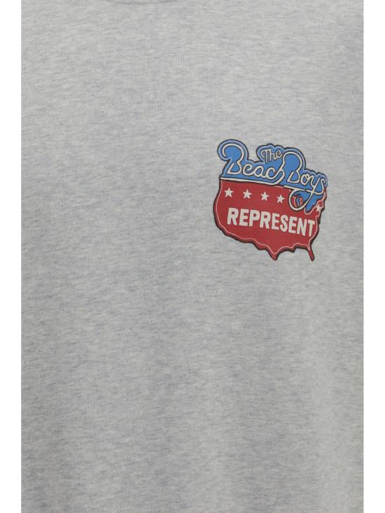  리프레젠트 긴팔 티셔츠 비치 보이스 아메리카 밴드 스웨트셔츠 아이스 그레이 마를 - REPRESENT