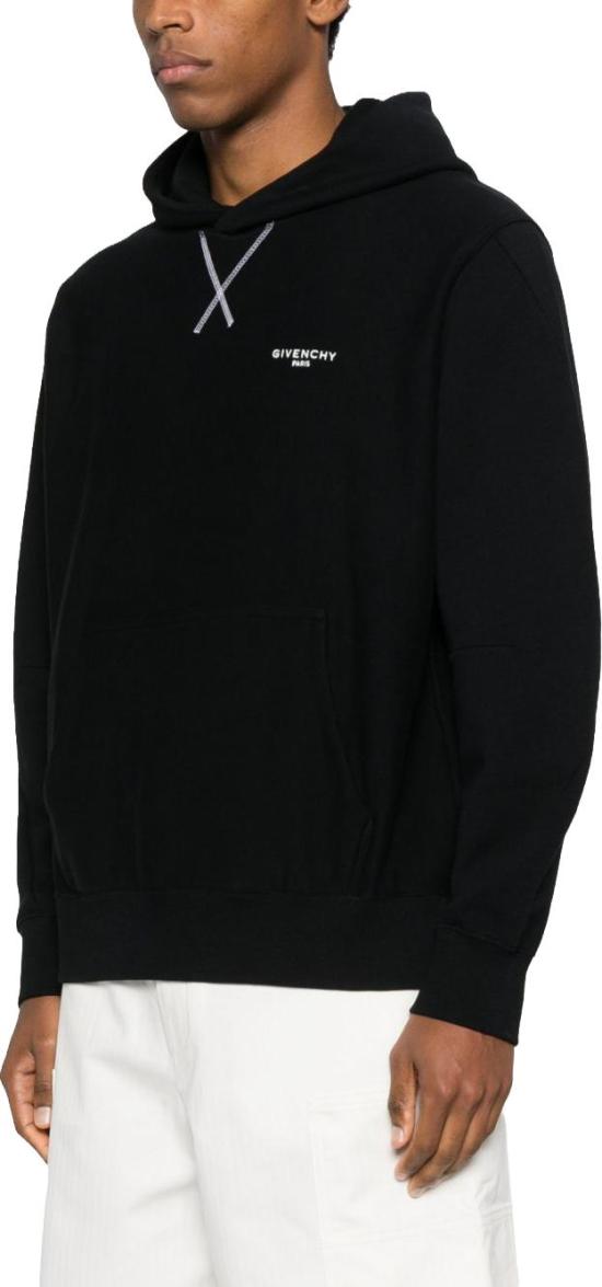 26SS 지방시 후드 티셔츠 BMJ0NH3YS1001 BLACK - GIVENCHY