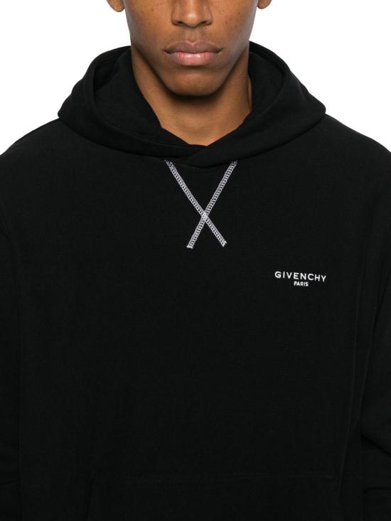 26SS 지방시 후드 티셔츠 BMJ0NH3YS1001 BLACK - GIVENCHY