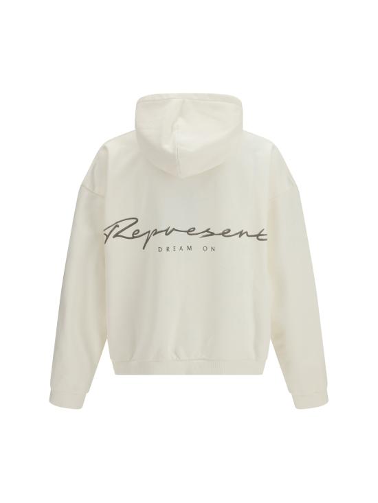  리프레젠트 긴팔 티셔츠 웨스턴 도베르만 후드티 플랫 화이트 - REPRESENT