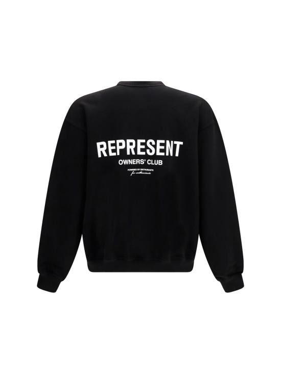  리프레젠트 긴팔 티셔츠 오너스 클럽을 대표하는 블랙 스웨트셔츠 - REPRESENT