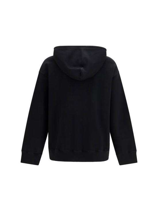  MM6 메종마르지엘라 긴팔 티셔츠 Mm6 메종 마르지엘라 코튼 후드티 블랙 - MM6 MAISON MARGIELA
