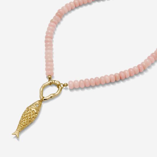  Katie Dean Jewelry 목걸이/팬던트 케이티 딘 주얼리 오팔 피쉬 네크리스 블러쉬 - OTHER BRANDS