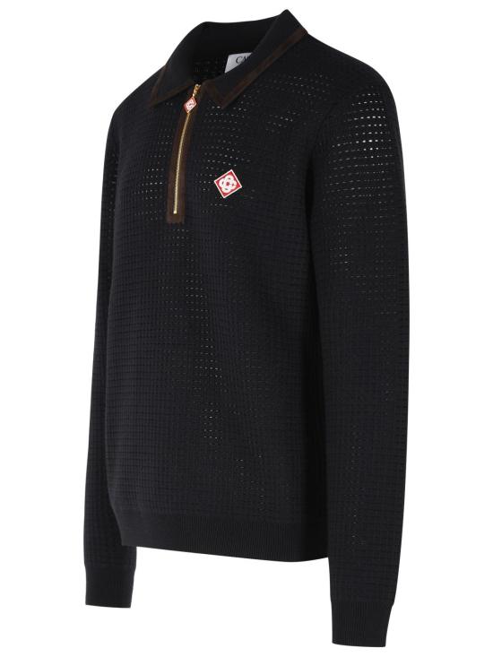 26FW 카사블랑카 폴로 티셔츠 M AW26 KW 1479 01WOOL NAVY - CASABLANCA