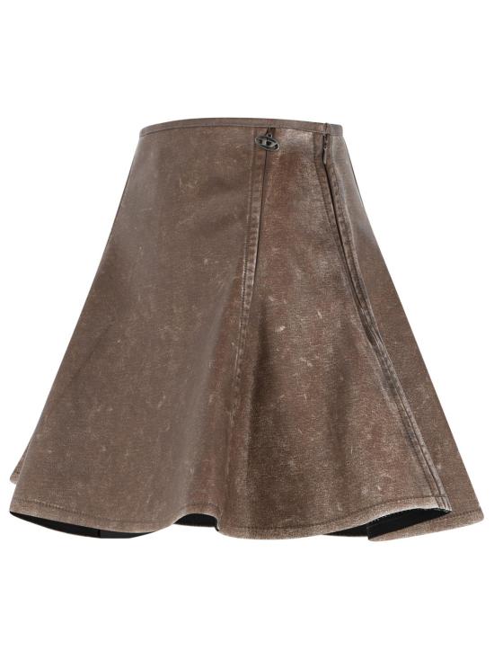 26FW 디젤 숏 스커트 A24070 0WEBJ7BB Brown - DIESEL