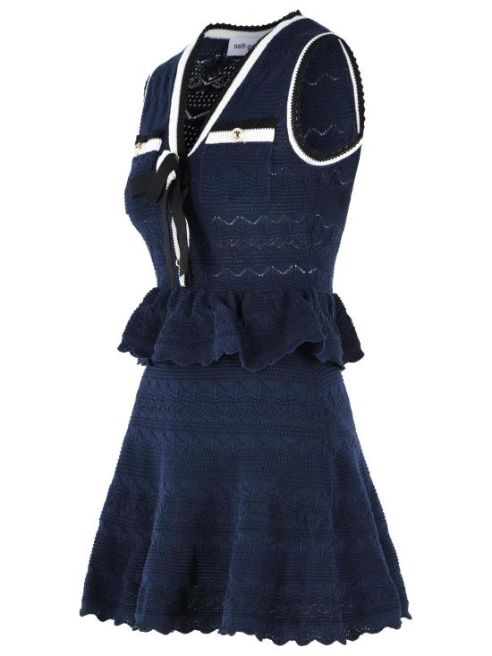 26FW 셀프 포트레이트 숏 원피스 PF26 075S NNAVY - SELF PORTRAIT