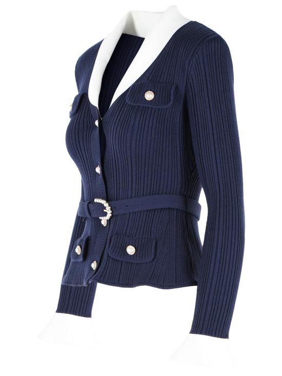 26FW 셀프 포트레이트 가디건 PF26 131C NNAVY - SELF PORTRAIT