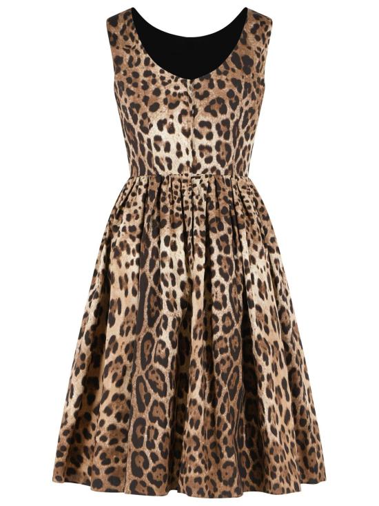 26FW 돌체앤가바나 미디 원피스 F6AAAT HS5E3HY13M Brown - DOLCE & GABBANA