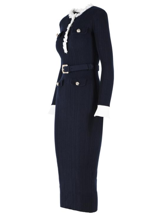 26FW 셀프 포트레이트 미디 원피스 AW26 101M NNAVY - SELF PORTRAIT