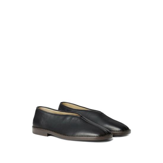 26FW 르메르 플랫 파이프드 슬리퍼 FO0291 LL0023 MU096 BLACK - LEMAIRE