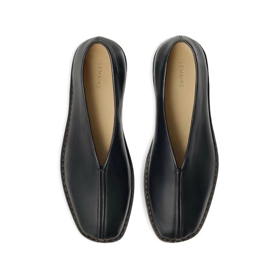 26FW 르메르 플랫 파이프드 슬리퍼 FO0291 LL0023 MU096 BLACK - LEMAIRE