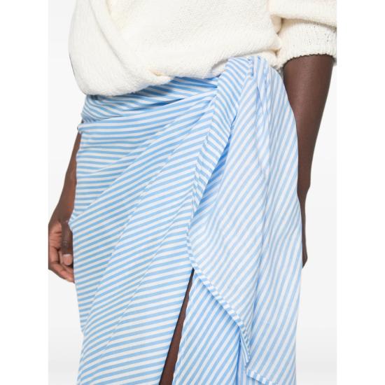 26FW 더프랭키샵 미디 스커트 THIRA WRAP BLUWH BLUE WHITE - THE FRANKIE SHOP