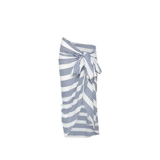 26FW 더프랭키샵 미디 스커트 THIRA WRAP NAVWH WHITE BLUE