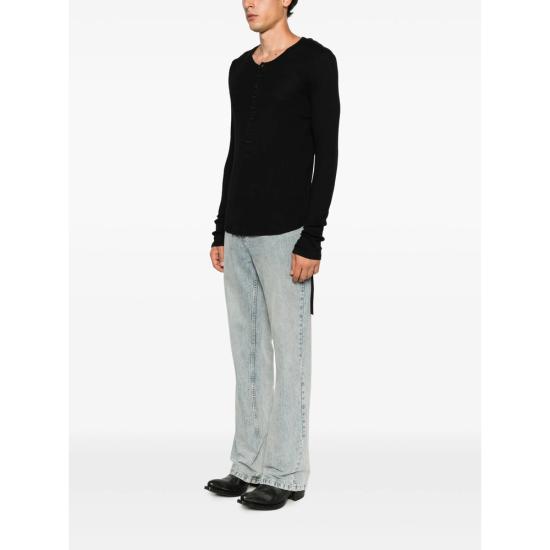 26FW 앤 드뮐미스터 니트웨어 B0014225 FA659 099 BLACK - ANN DEMEULEMEESTER
